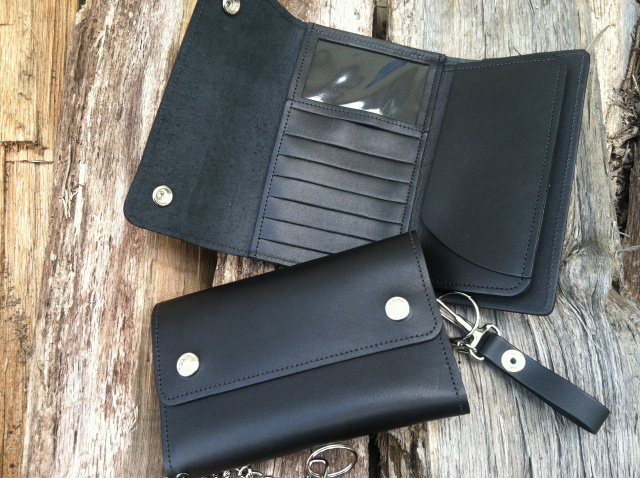 Biker wallet with credit card slots taking a gamble on wedded bliss