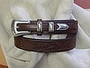 1 1/4" Western Rope 4 Piece Embossed Ranger Belt