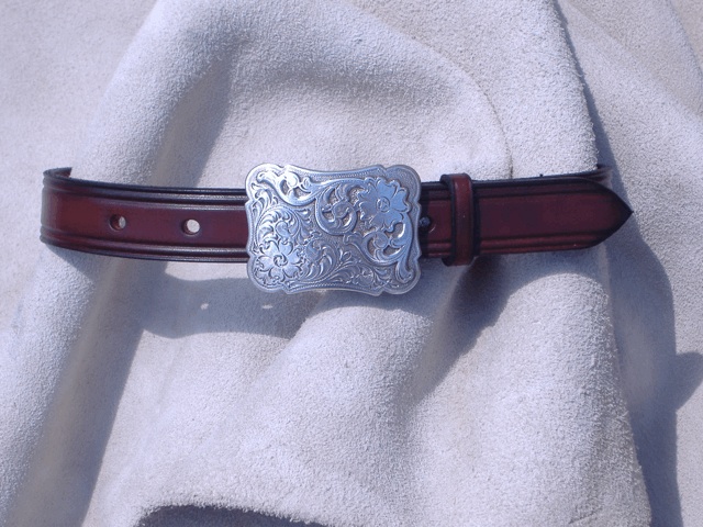 Western Flower Buckle Belt