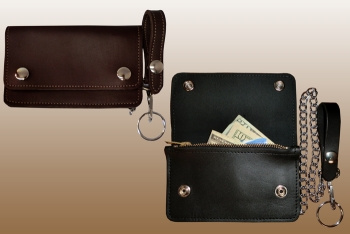 Small Biker Wallet with Chain