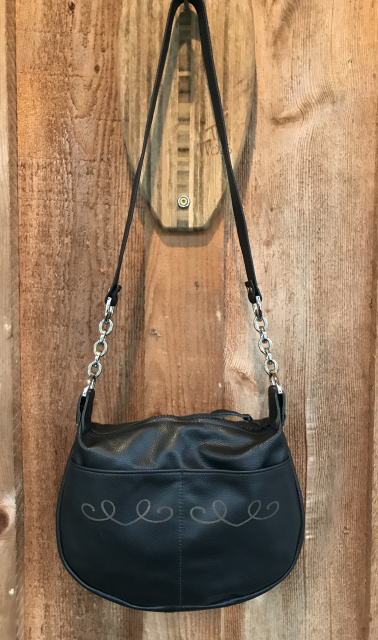 Day Tripper Pocket Front Navy Handbag with Horse (Or your own design) and Chained strap