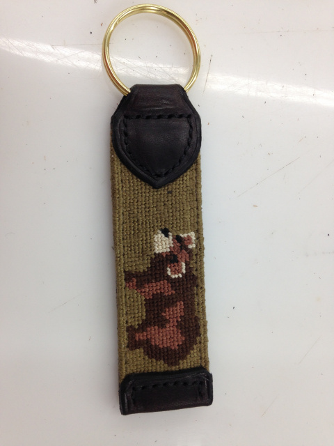 Flat Needlepoint Keychain