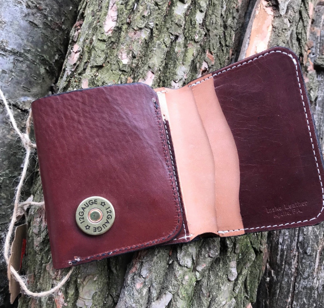Trifold English Bridle Leather Shotgun Shell Wallet - Insko Made