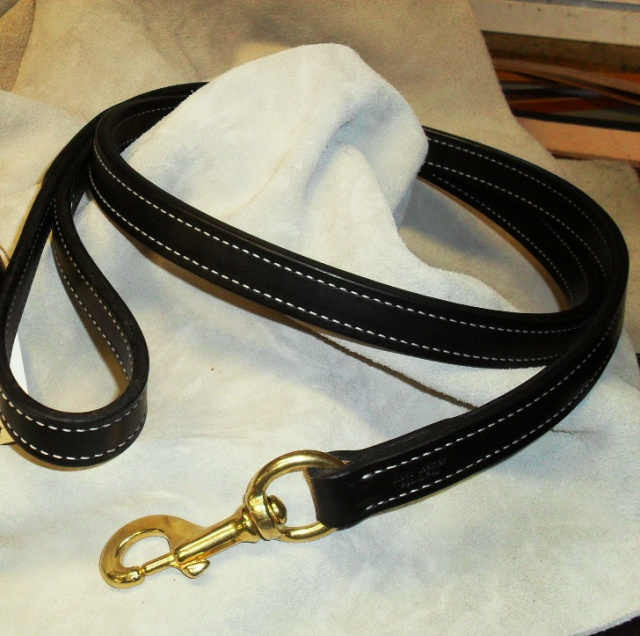 Insko Made 1" x 6' English Bridle Leather Dog Leash