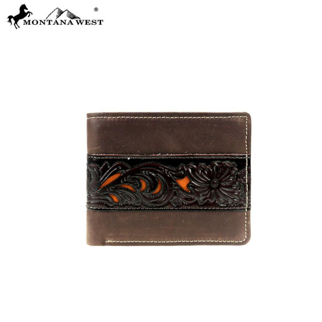 MWS-W022 Genuine Leather Tooling Collection Men's Wallet