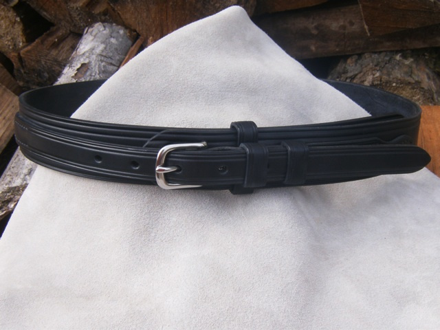 1 1/4" English Bridle Leather Ranger Belt