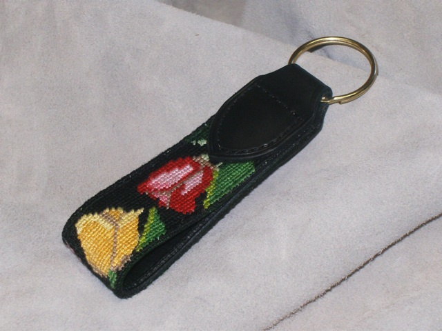 Needlepoint Key Chain - Loop or Flat Options