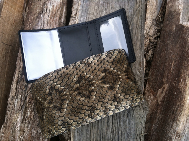 Trifold Snake Skin Wallet