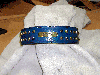 Dog Collar with Silver and Gold Dots Insko Leather